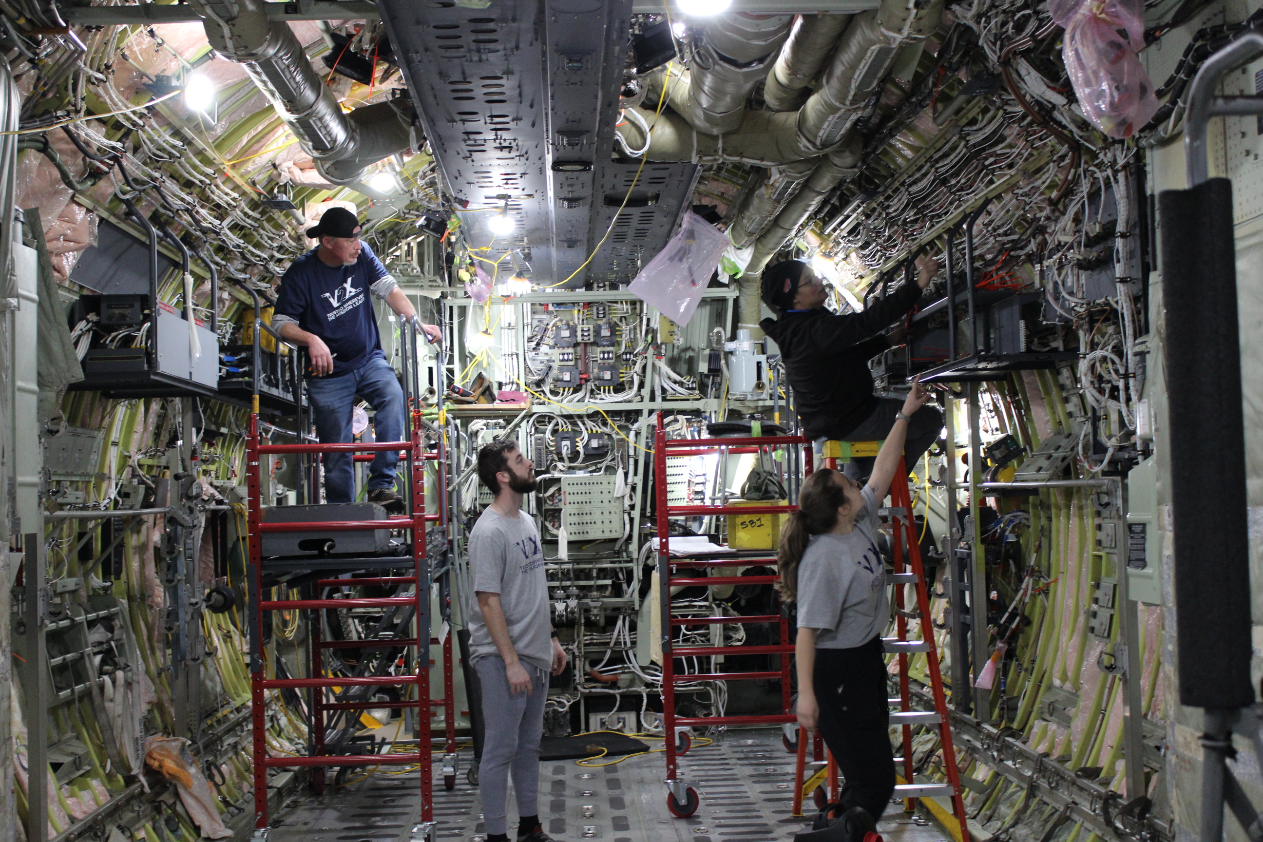 Crew Working on Avionics