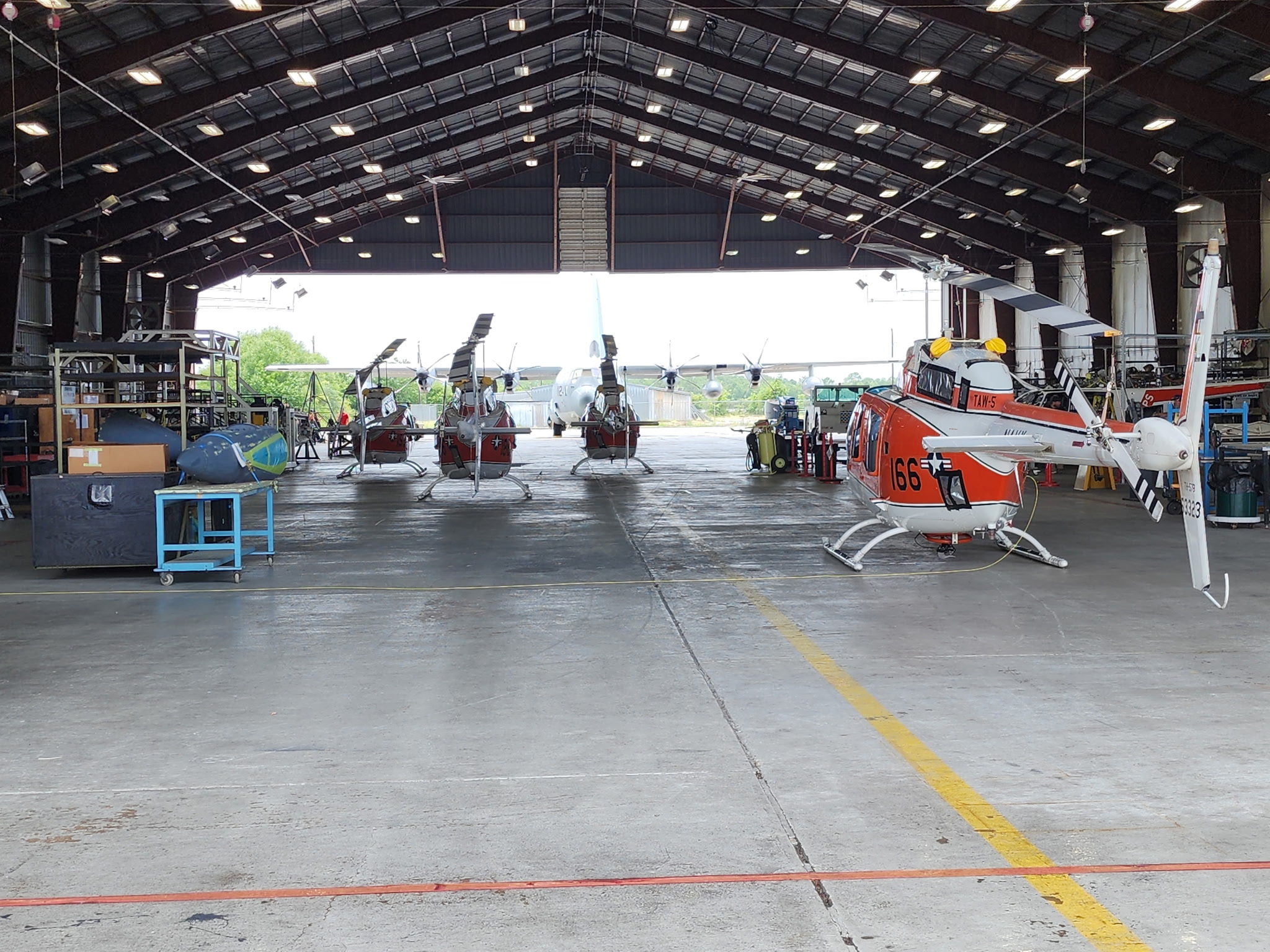 TH-57 in Hangar